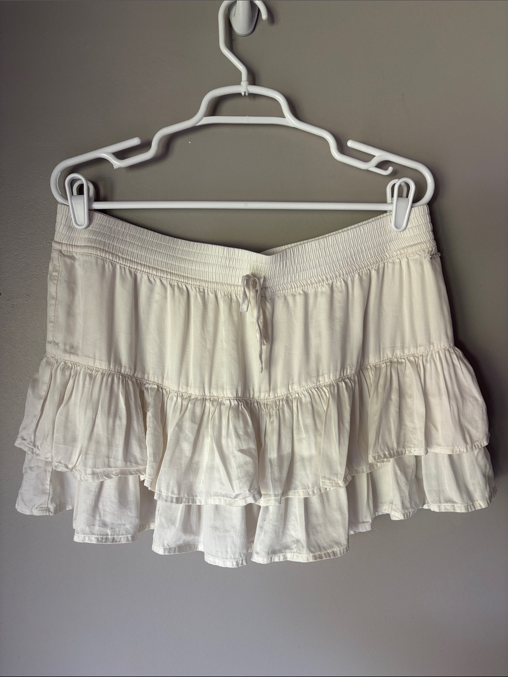 Pink Victoria Secret Y2K Tiered White Micro Mini Skirt